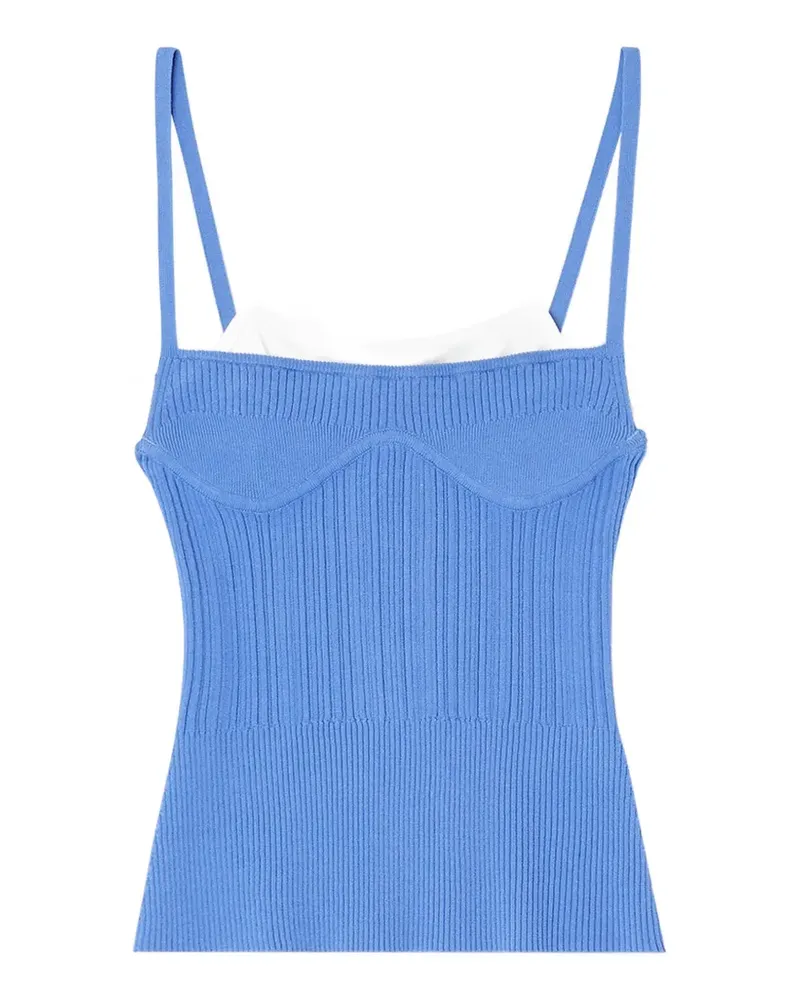 Diesel Geripptes Zarrina Strickoberteil - Blau Blau