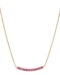 David Yurman 18kt Petit Pavé Bar Rotgoldhalskette mit Rubin Gold