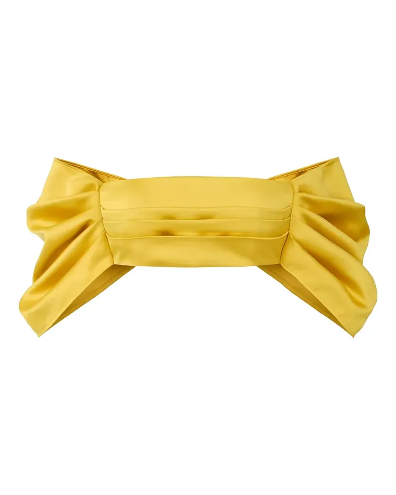Elisabetta Franchi bow duchess top - Gelb Gelb