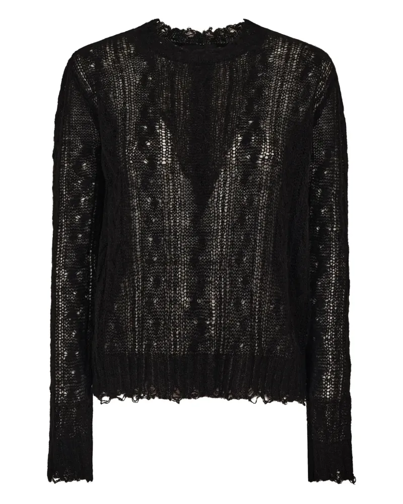 Alanui Gerüschter Pullover - Schwarz Schwarz