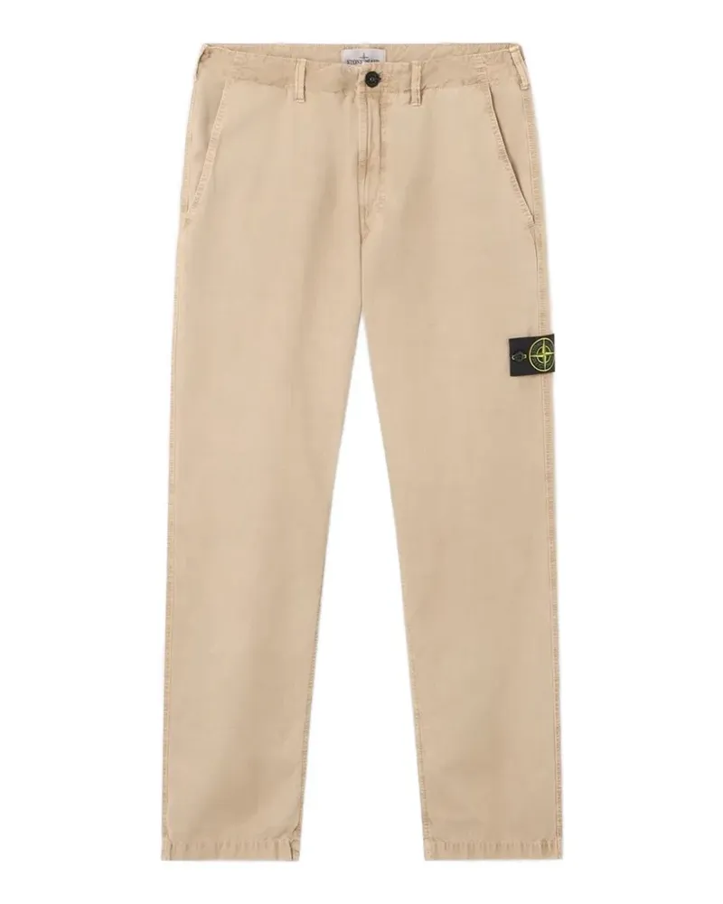Stone Island Hose mit Kompass-Patch - Nude Nude