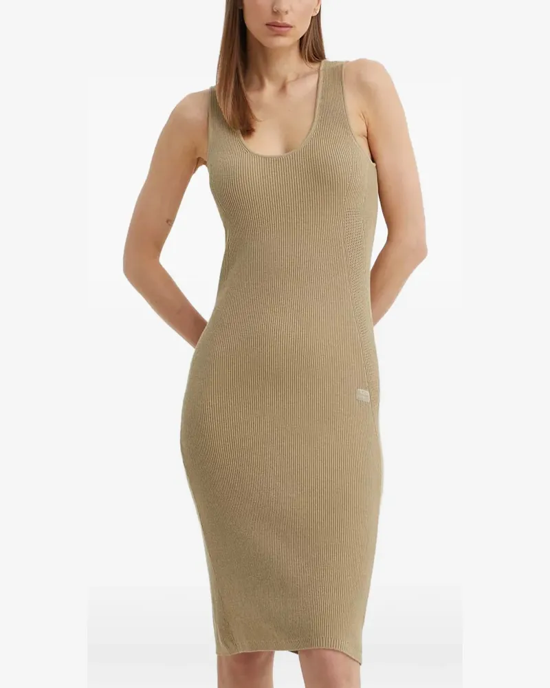 G-STAR RAW ribbed sleeveless midi dress - Nude Nude