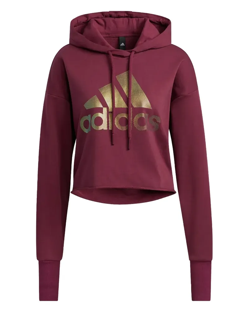 adidas Hoodie mit Logo-Print - Violett Violett