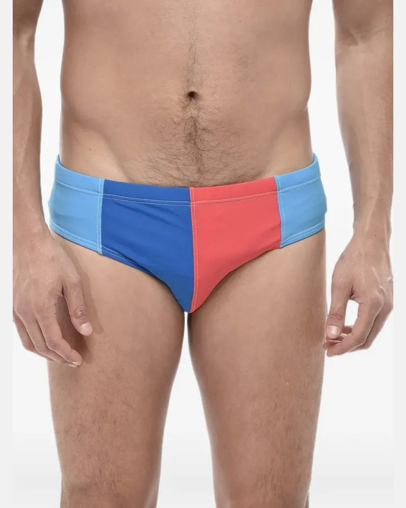 Dsquared2 color-block logo-print swim briefs - Blau Blau
