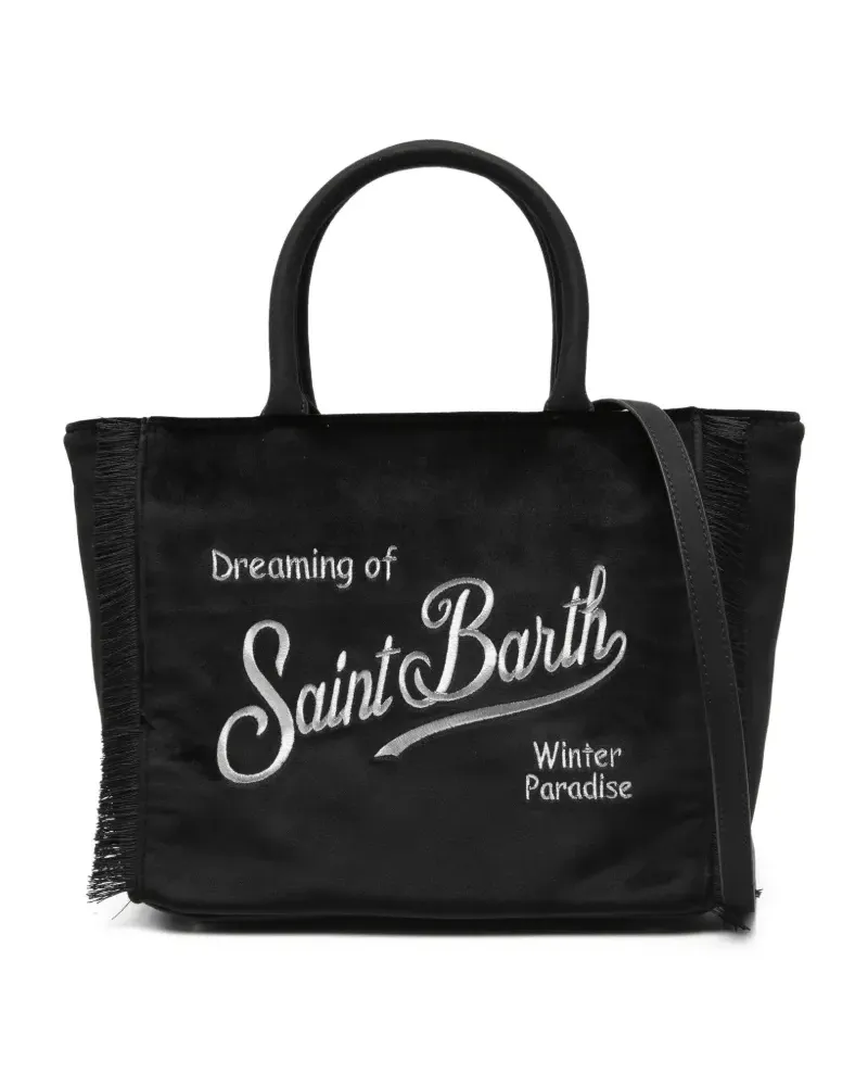 MC2 Saint Barth Tote Bag mit Fransen - Schwarz Schwarz
