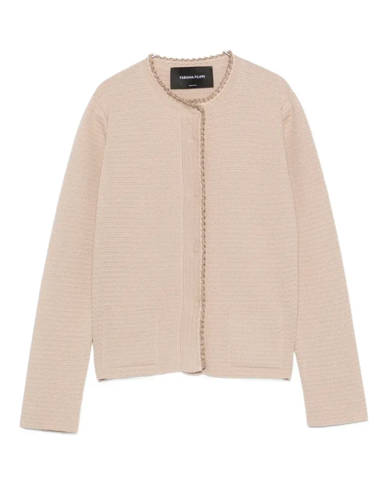 Fabiana Filippi textured cardigan - Nude Nude