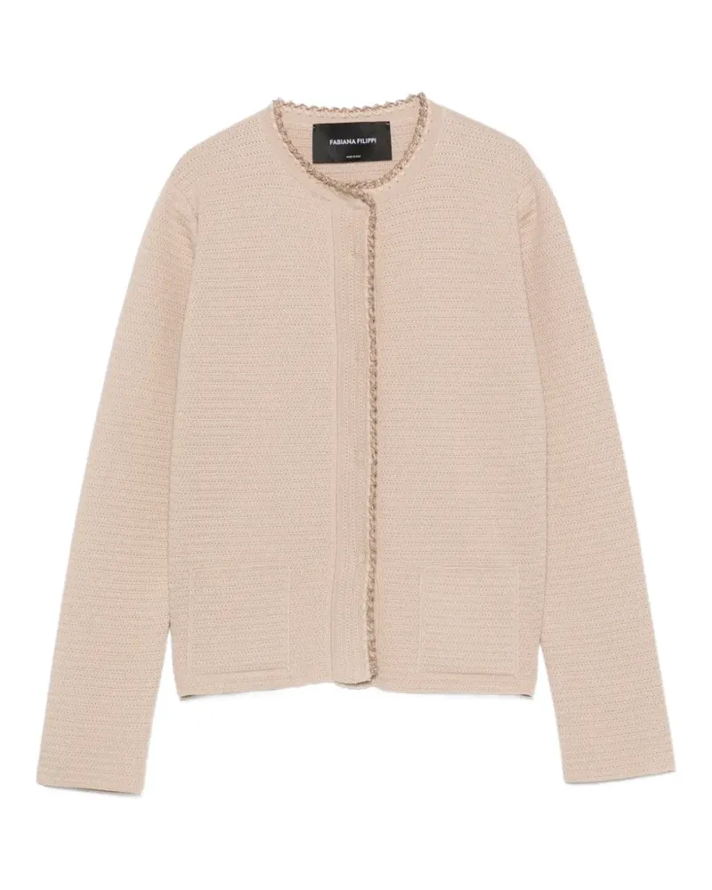 Fabiana Filippi textured cardigan - Nude Nude