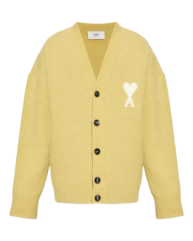 AMI Paris Ami de Coeur Cardigan - Gelb Gelb