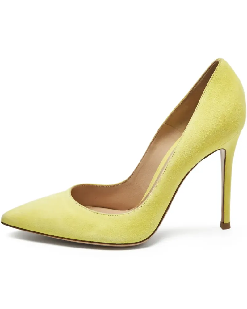 Gianvito Rossi Pumps aus Wildleder 10,5mm - Gelb Gelb