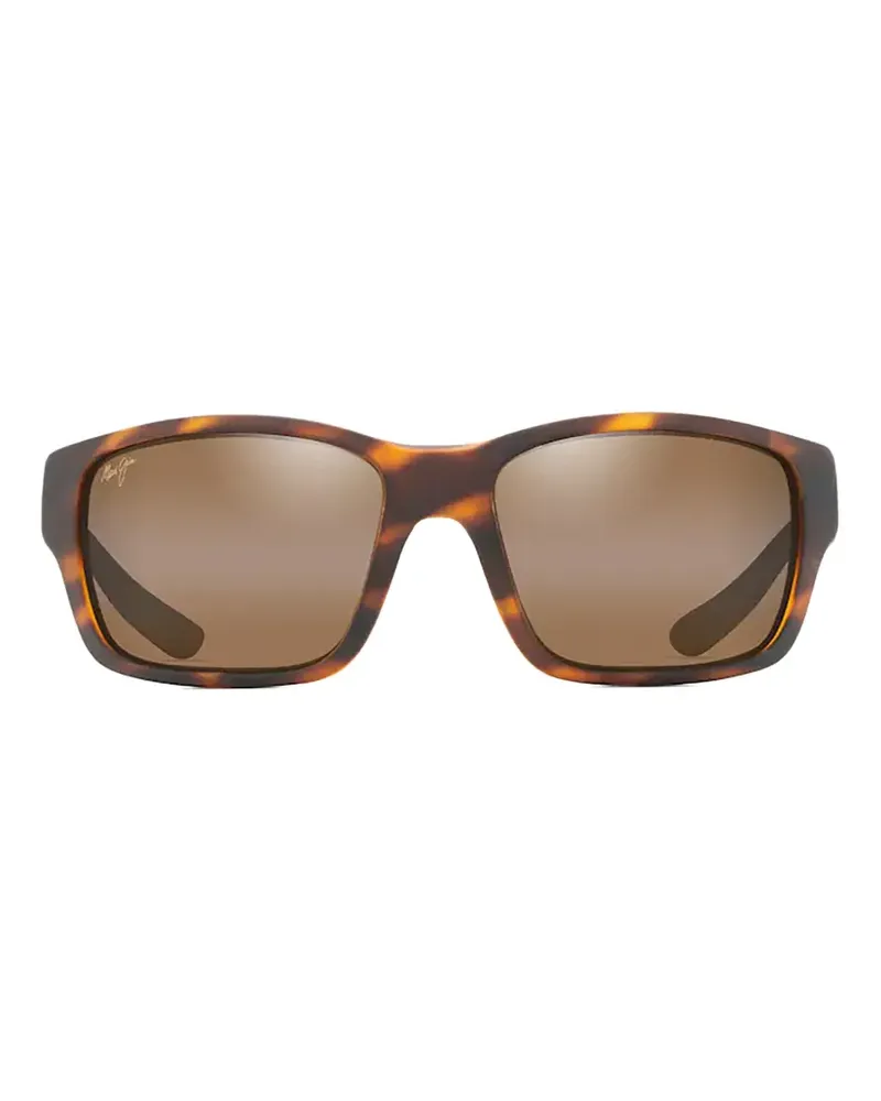 Maui Jim Mangroves Sonnenbrille mit eckigem Gestell - Braun Braun