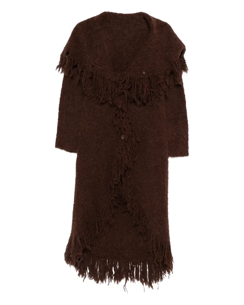 Cult Gaia Victoria Duster fringed coat - Braun Braun