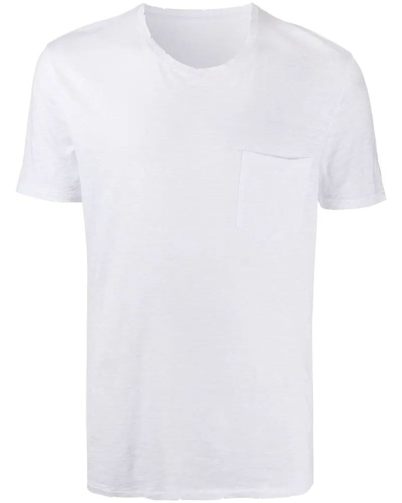 Zadig & Voltaire T-Shirt mit Ausbrenner-Optik Weiß