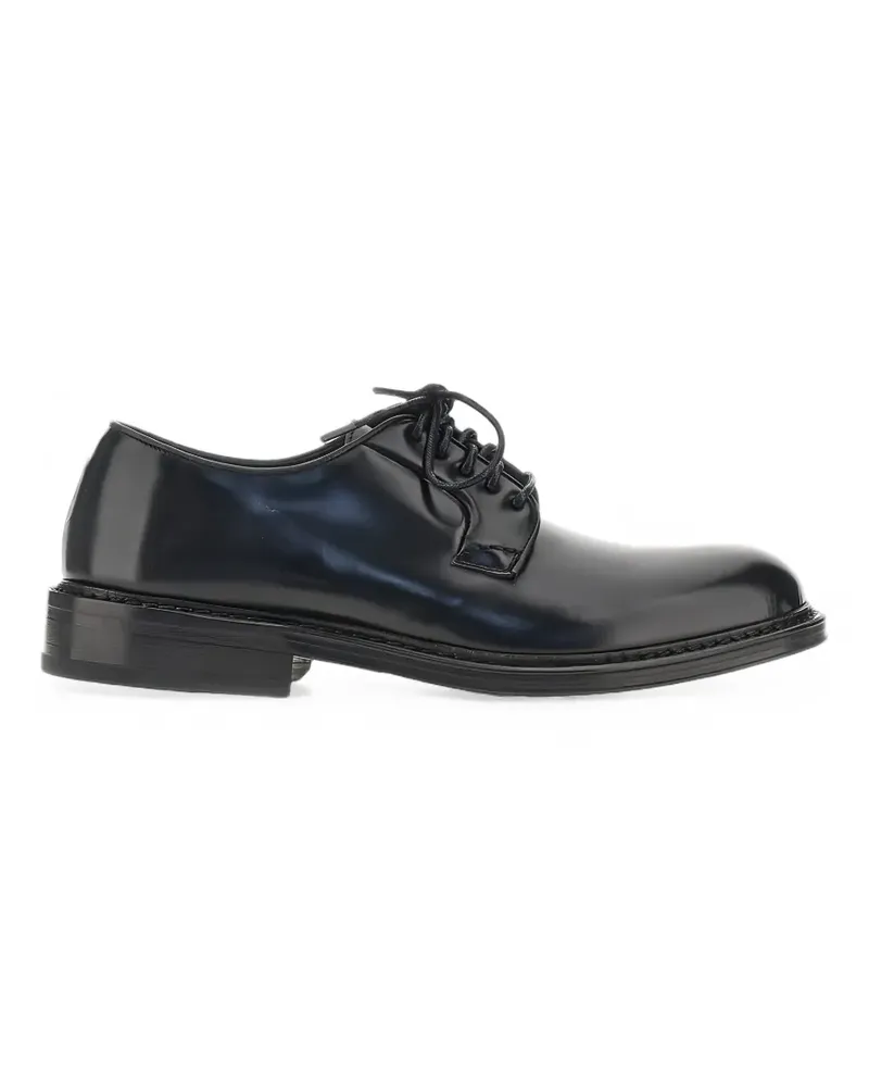 CALCE polished leather derby shoes - Schwarz Schwarz