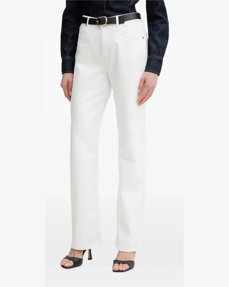 Trussardi logo-patch jeans - Weiß Weiß