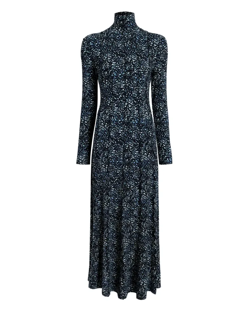 Proenza Schouler Gerüschtes Mabel Maxikleid mit Rollkragen - Blau Blau