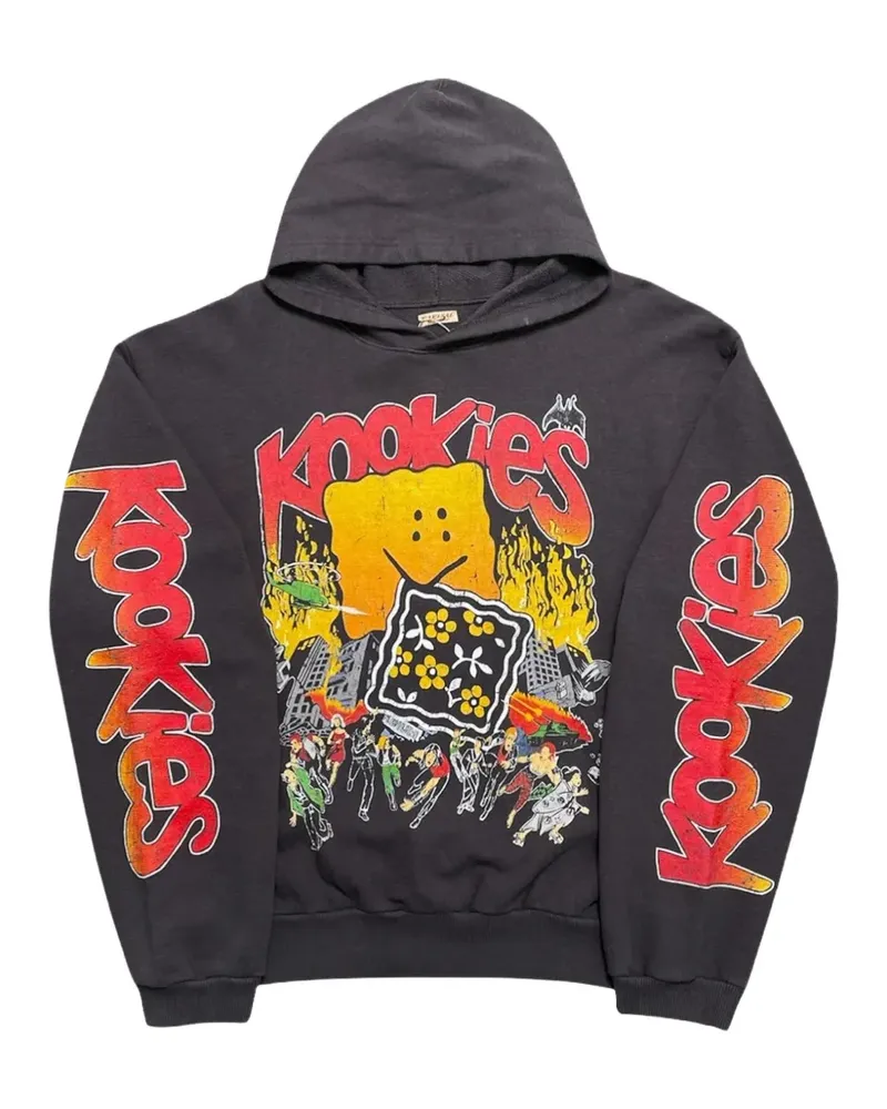 KAPITAL Buster Peckish graphic-print hoodie - Schwarz Schwarz