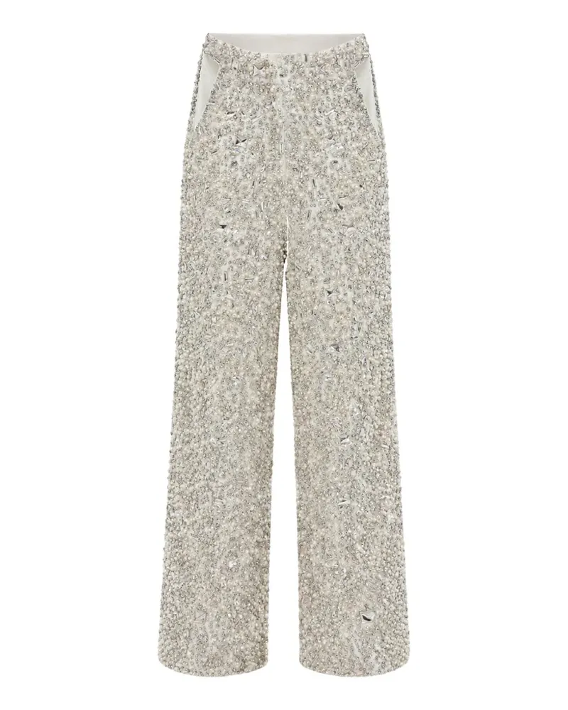 Philipp Plein Hose mit Kristallen - Silber Silber