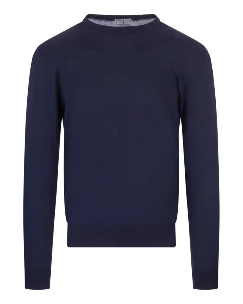Fedeli Girocollo Argentina Pullover mit Rundhalsausschnitt - Blau Blau