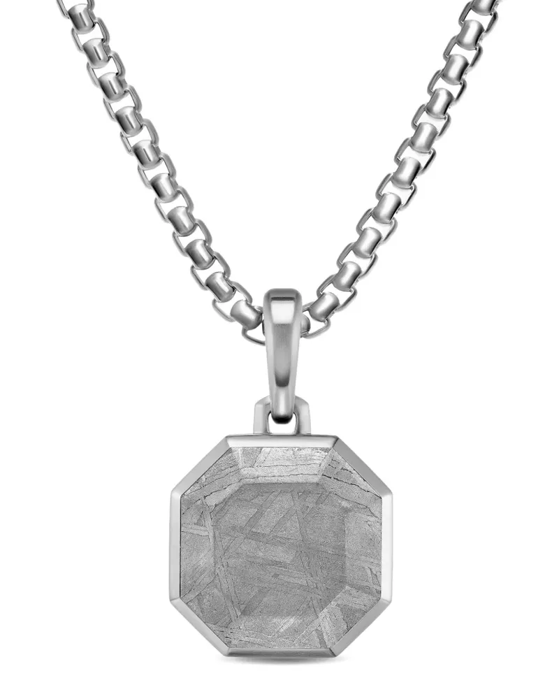 David Yurman facettiertes Meteoritenamulett - Silber Silber