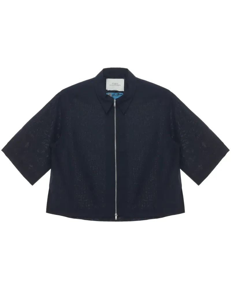 Studio Nicholson Hemdjacke mit Reißverschluss - Blau Blau