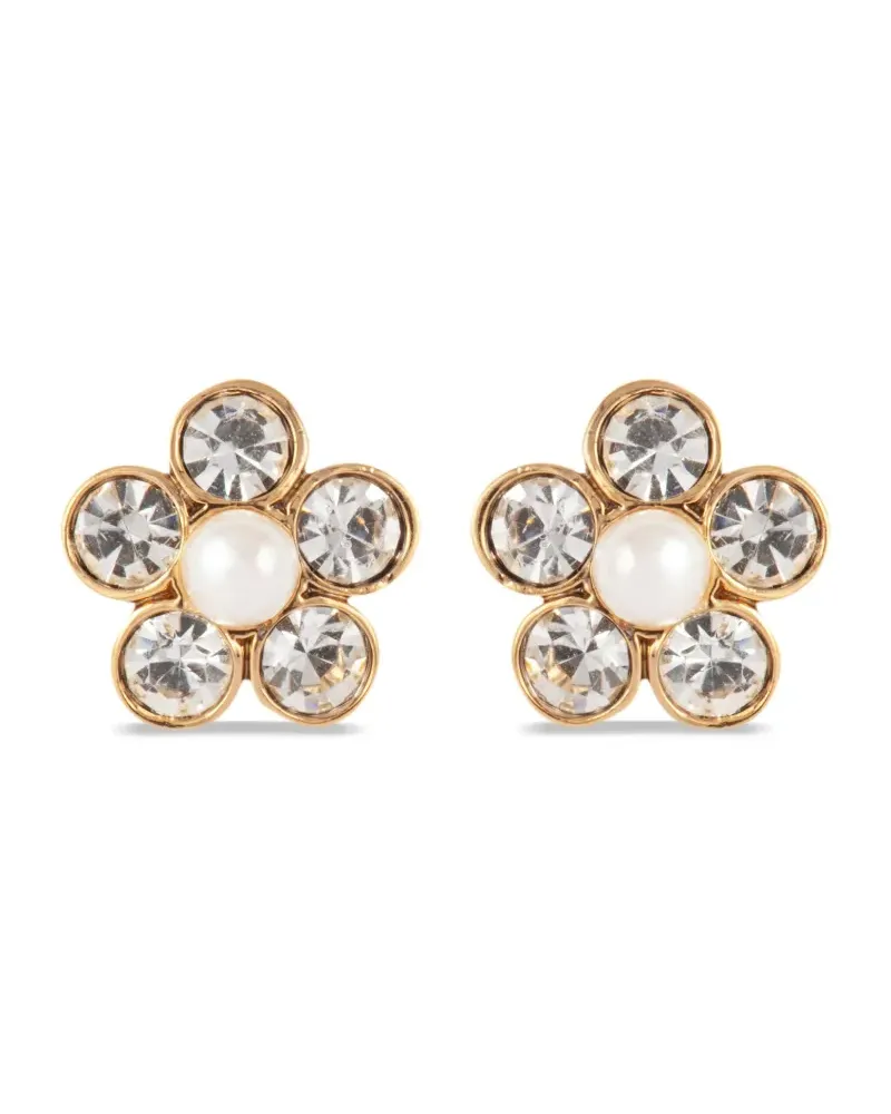 Nina Ricci 1980s Ohrringe mit Kunstperlen - Gold Gold