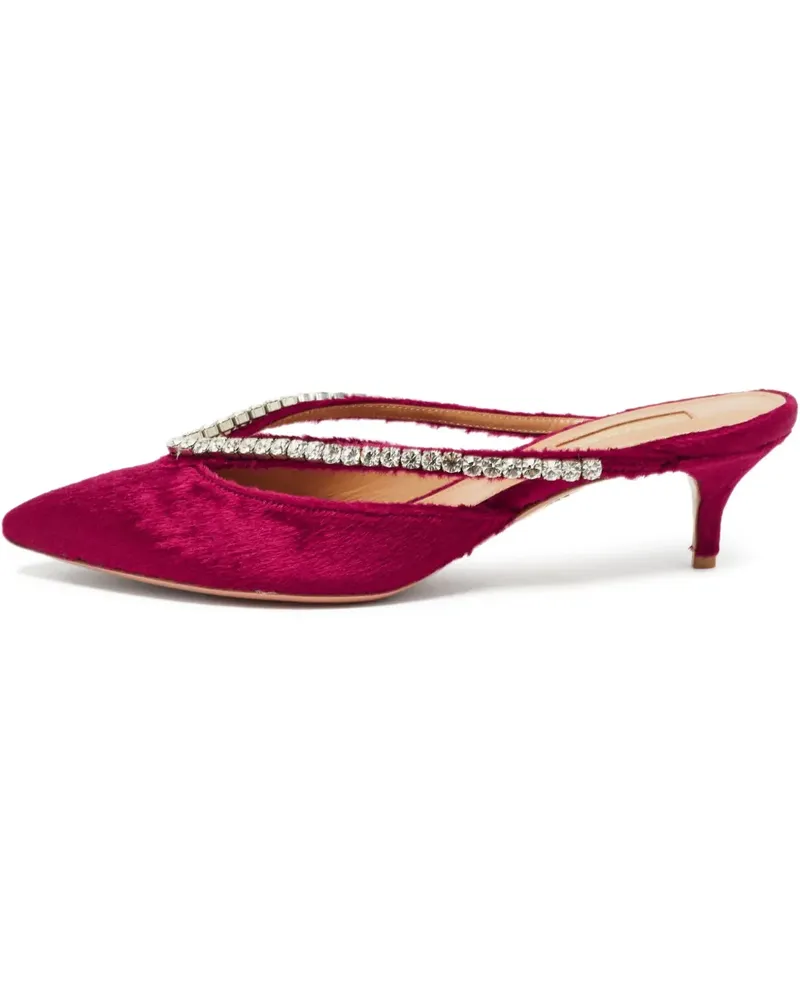 Aquazzura Pre-owned Sabine Mules mit Kristallen 50mm - Rosa Rosa