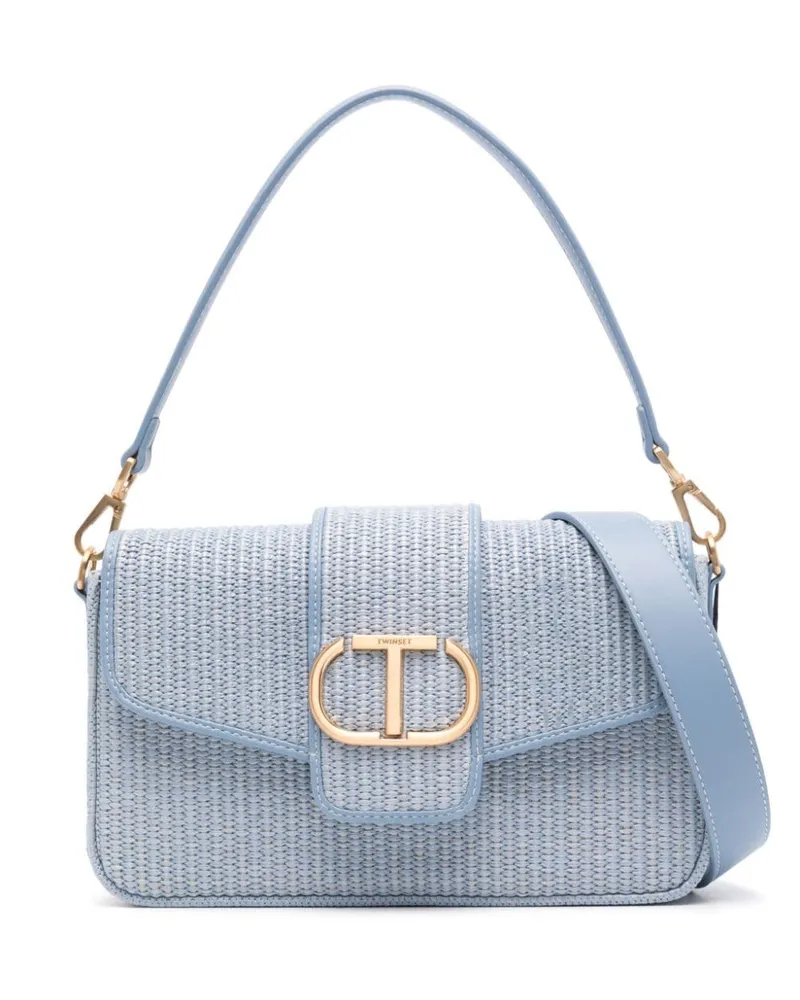 Twin-Set Amie Bast-Schultertasche - Blau Blau