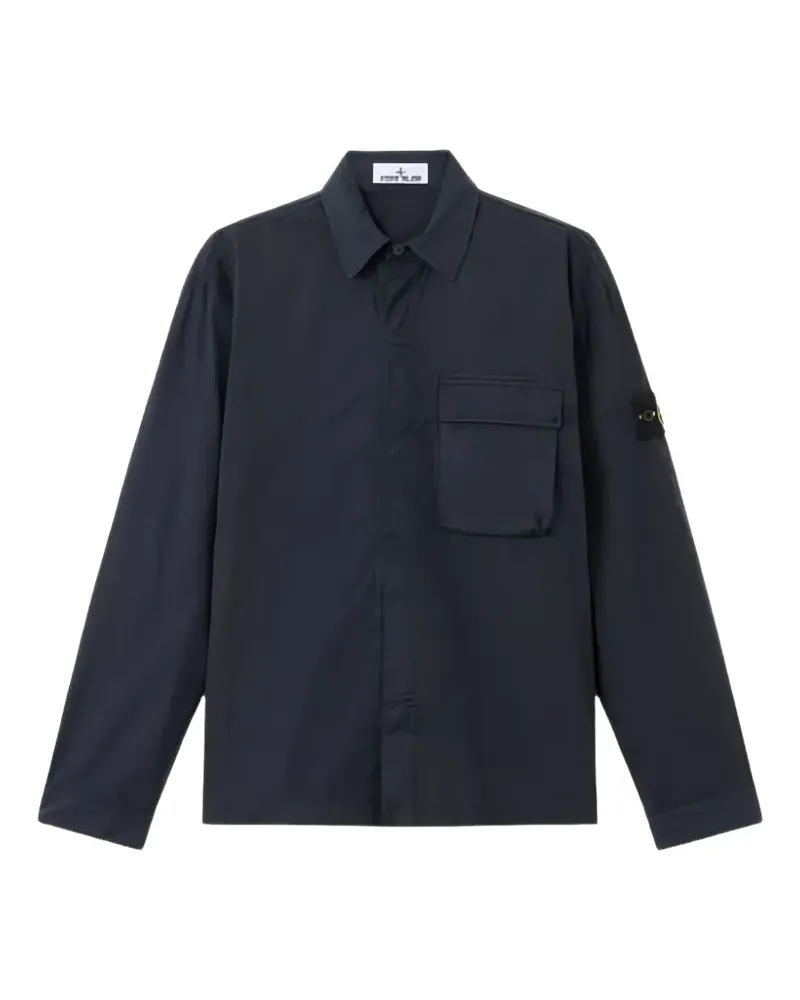 Stone Island chest-pocket shirt - Blau Blau