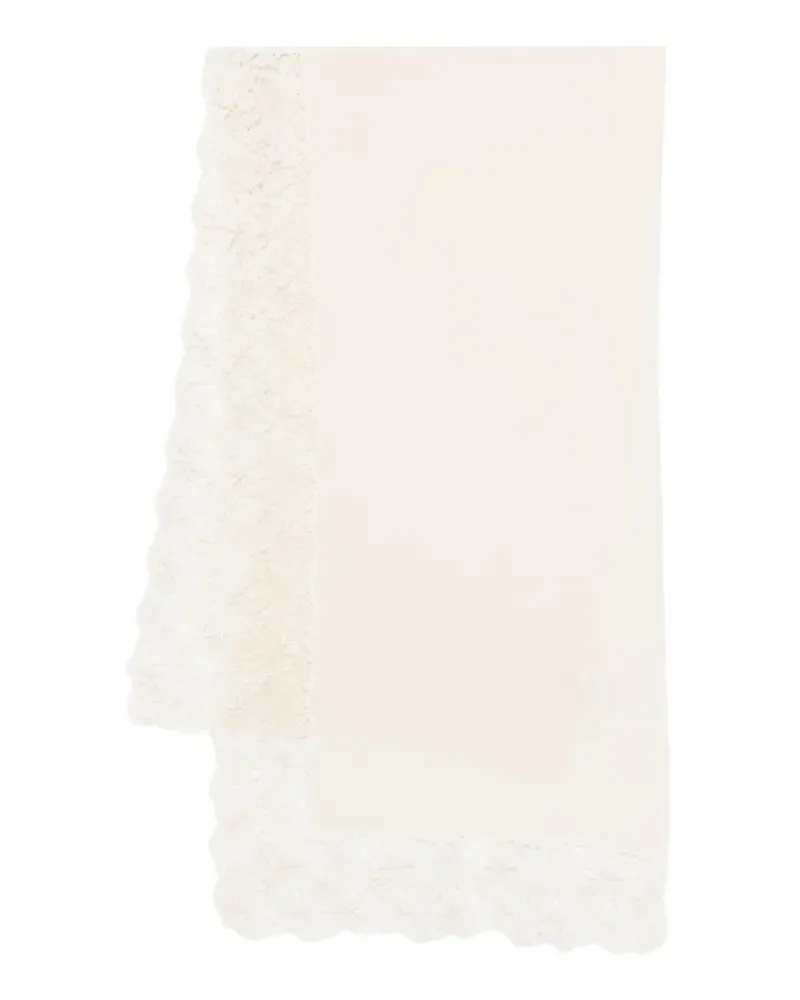 Ermanno Scervino lace trim scarf - Nude Nude