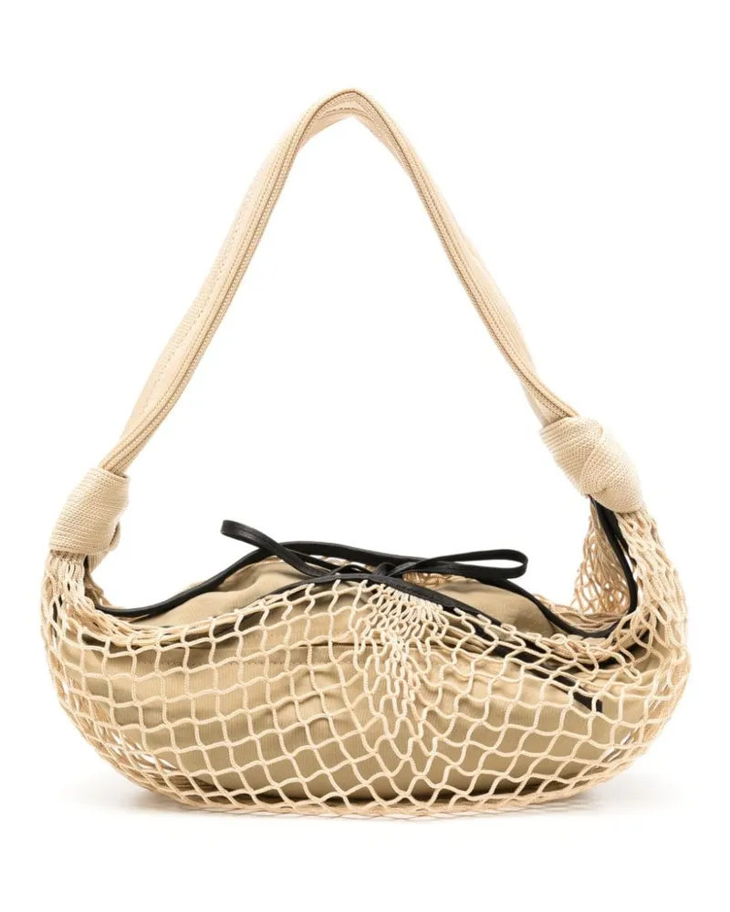 Christophe Lemaire Fortune Croissant Filt Tasche - Nude Nude