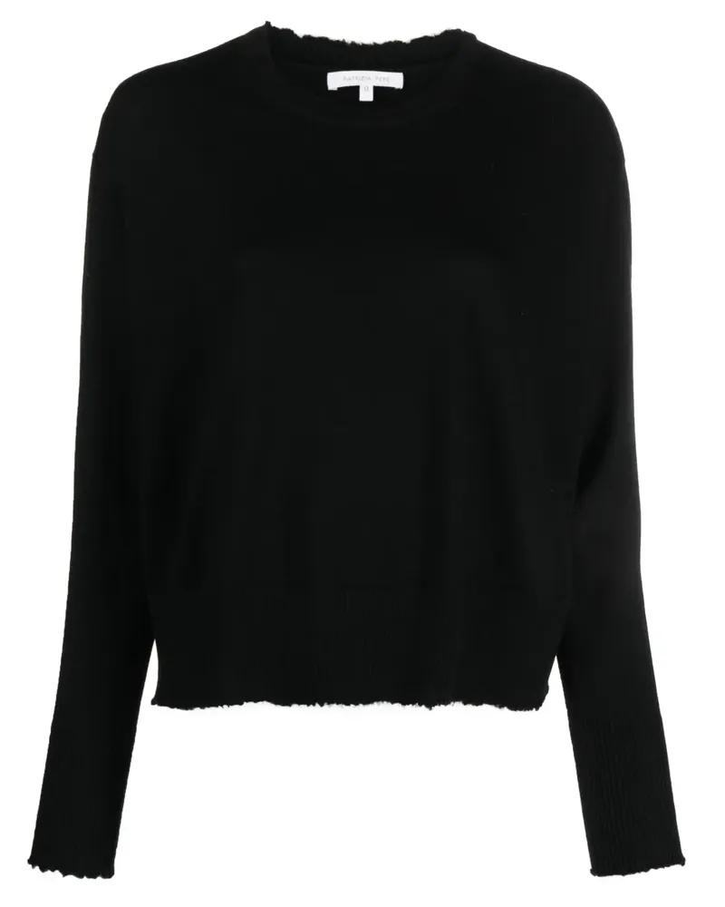 Patrizia Pepe Pullover im Distressed-Look - Schwarz Schwarz