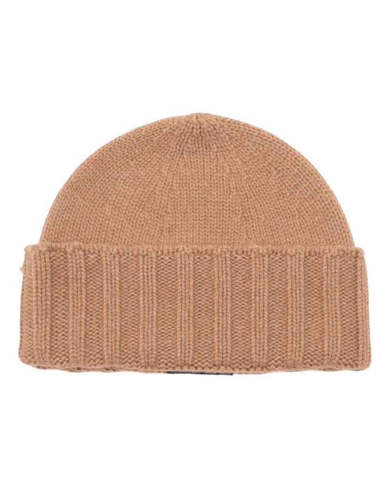 Drumohr  Gerippte Beanie aus Kaschmir - Braun Braun