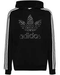 adidas Hoodie mit Logo-Print Schwarz