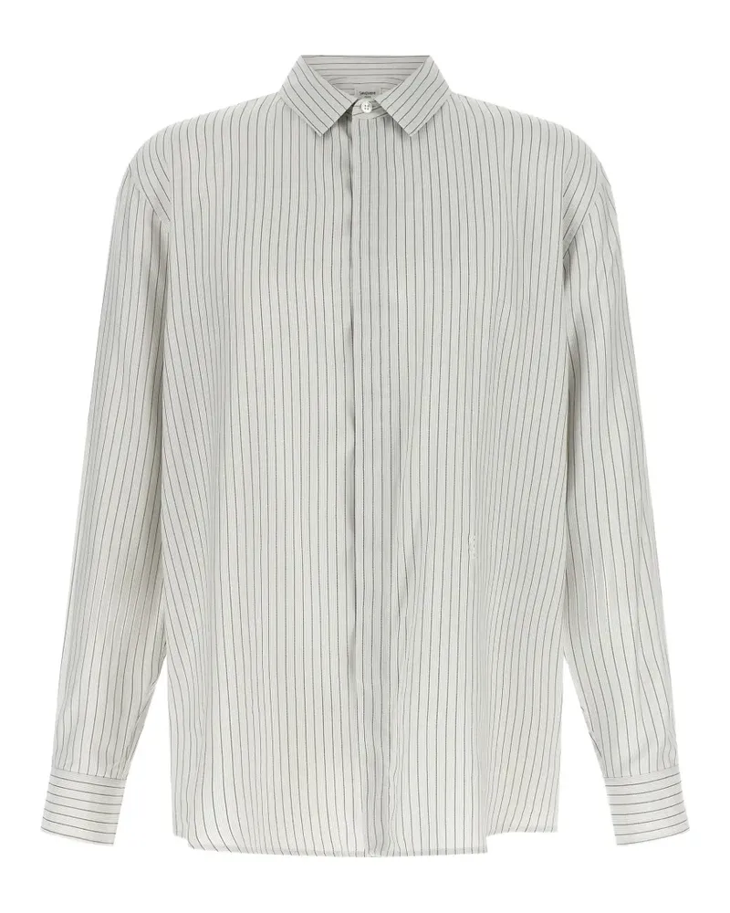 Saint Laurent Cassandre striped shirt - Nude Nude