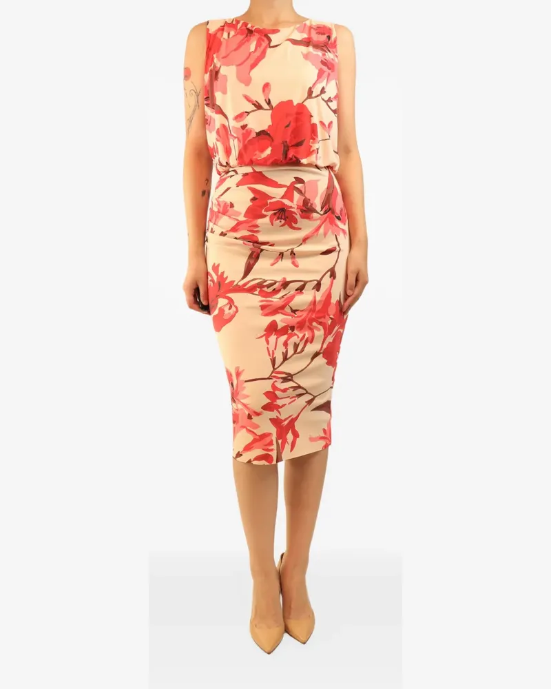 Chiara Boni Ivona floral printed midi dress - Rosa Rosa