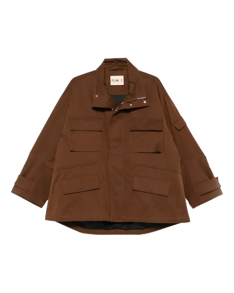 PLAN C Delave Military-Jacke - Braun Braun