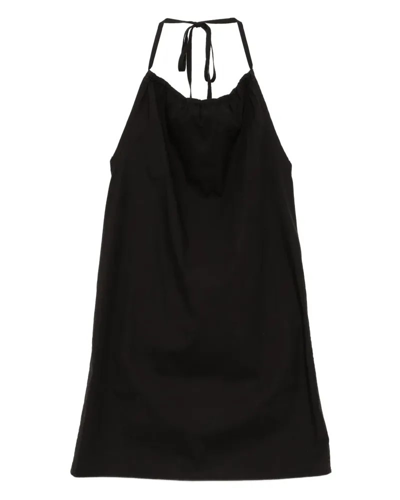 James Perse Kleid aus Popeline - Schwarz Schwarz