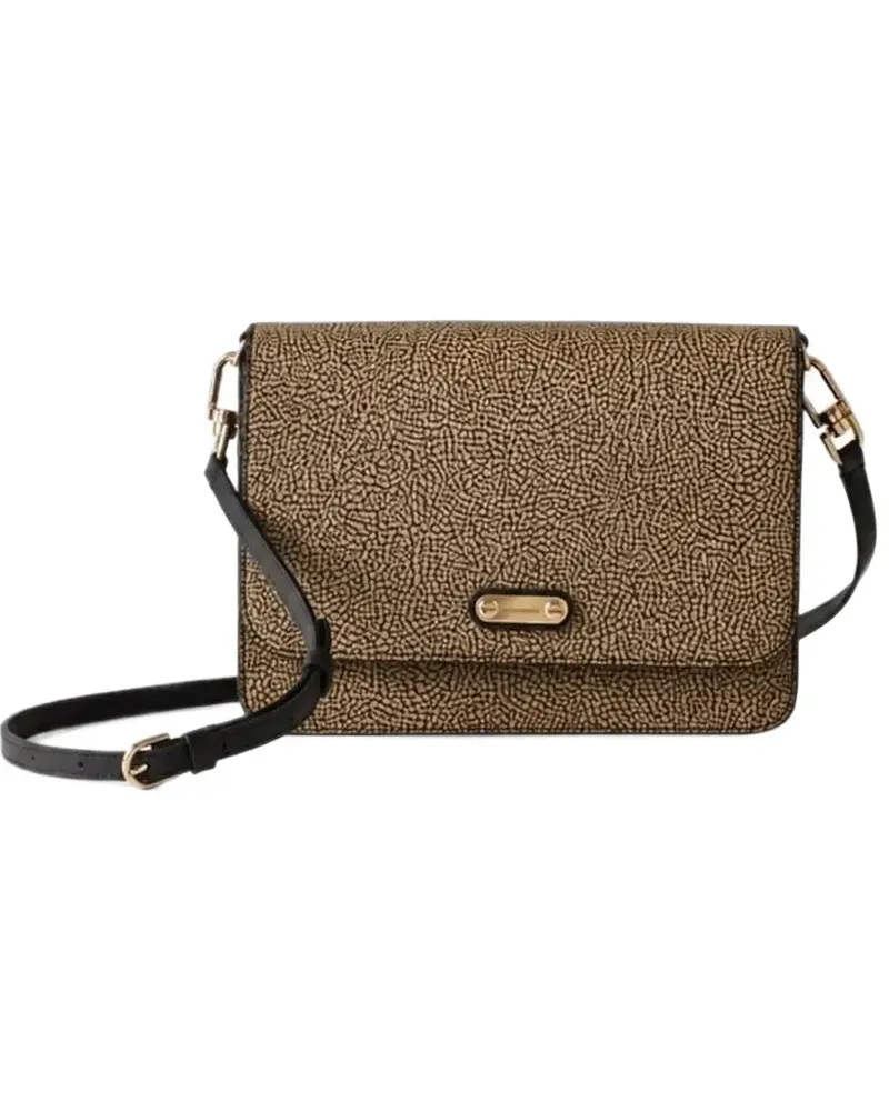 Borbonese OP-print cross body bag - Nude Nude