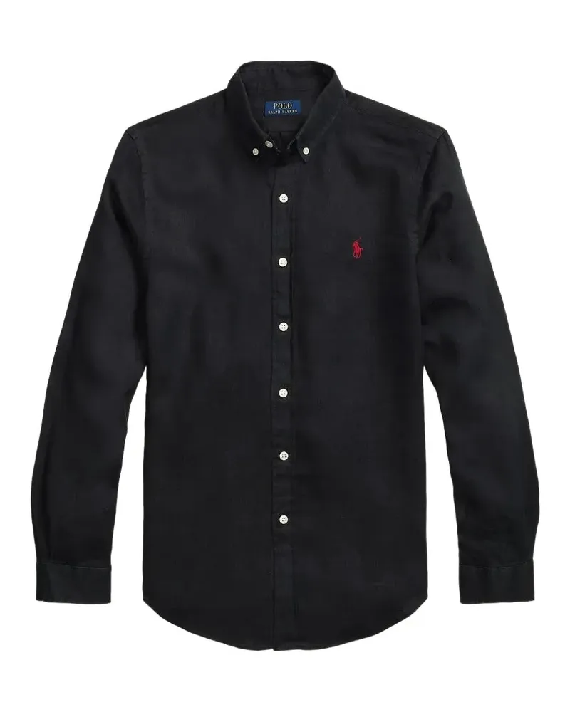 Ralph Lauren embroidered-logo button-down shirt - Schwarz Schwarz