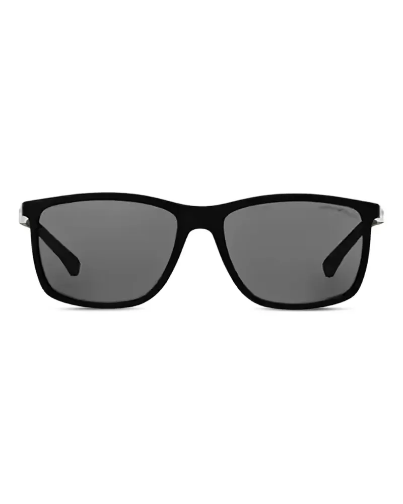 Emporio Armani Sonnenbrille mit eckigem Gestell - Schwarz Schwarz