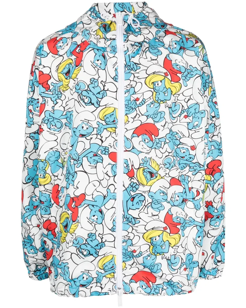 Dsquared2 Kapuzenjacke mit Schlumpf-Print - Weiß Weiß