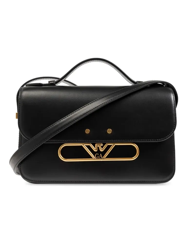 Emporio Armani Tasche mit Logo-Schild - Schwarz Schwarz