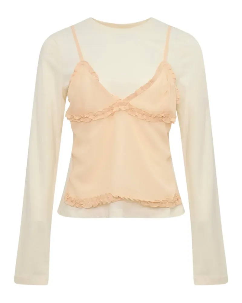 Ulla Johnson Freda ruffled layered top - Nude Nude
