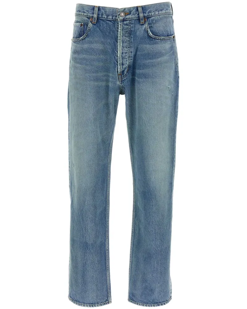 Saint Laurent Jeans in Distressed-Optik - Blau Blau
