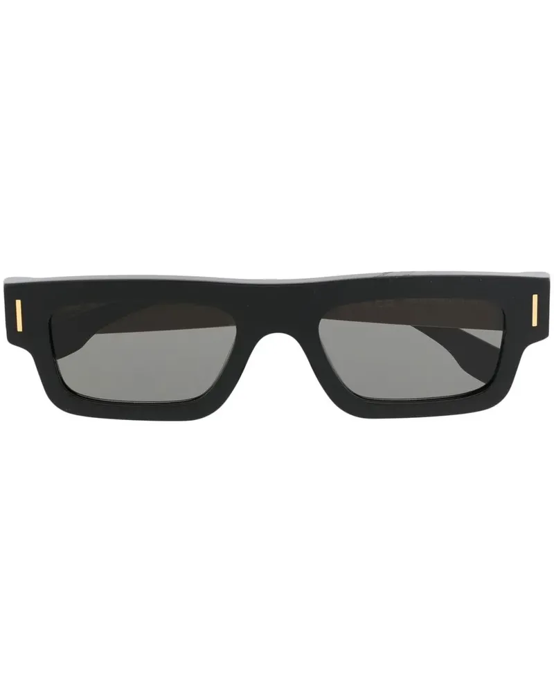 RETROSUPERFUTURE Sonnenbrille mit eckigem Gestell - Schwarz Schwarz