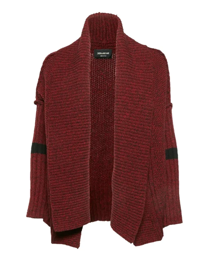 Zadig & Voltaire rib-knit shawl-collar cardigan - Rot Rot