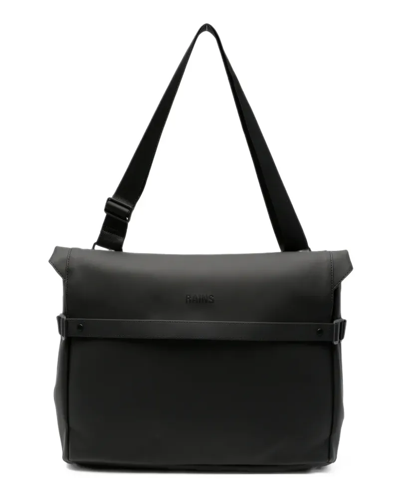 RAINS OTG logo-print messenger bag - Schwarz Schwarz