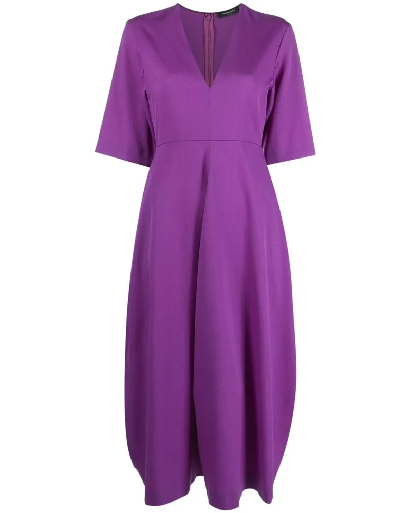 Fabiana Filippi Midikleid mit V-Ausschnitt - Violett Violett