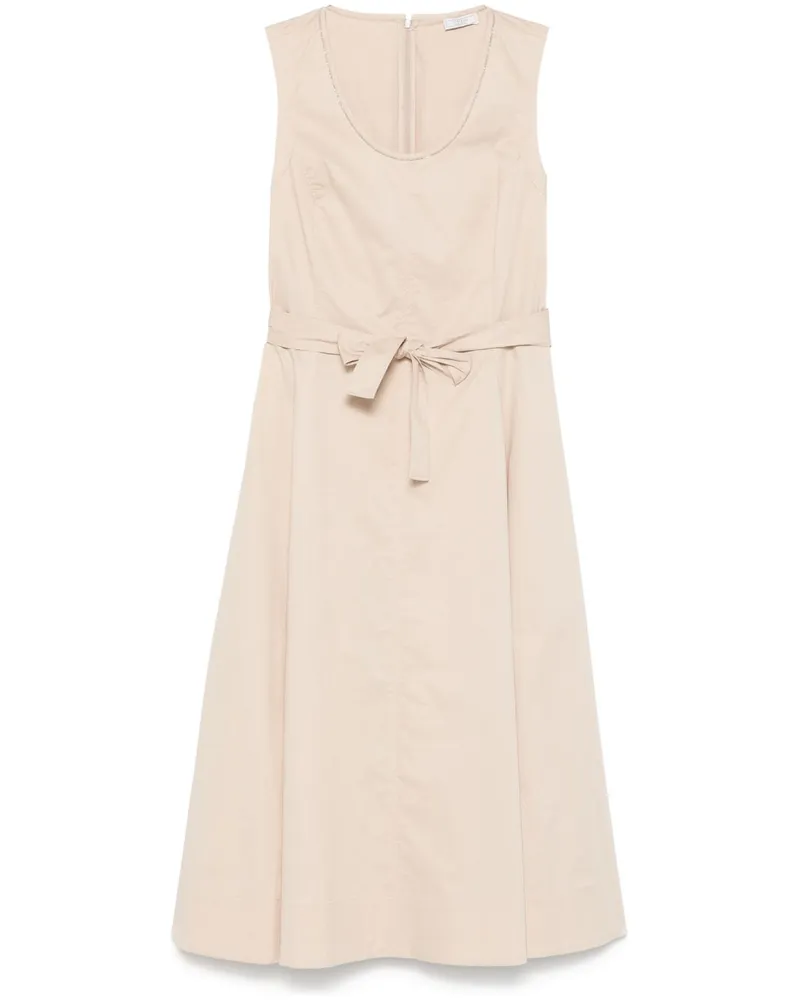 Peserico Midikleid aus Popeline - Nude Nude