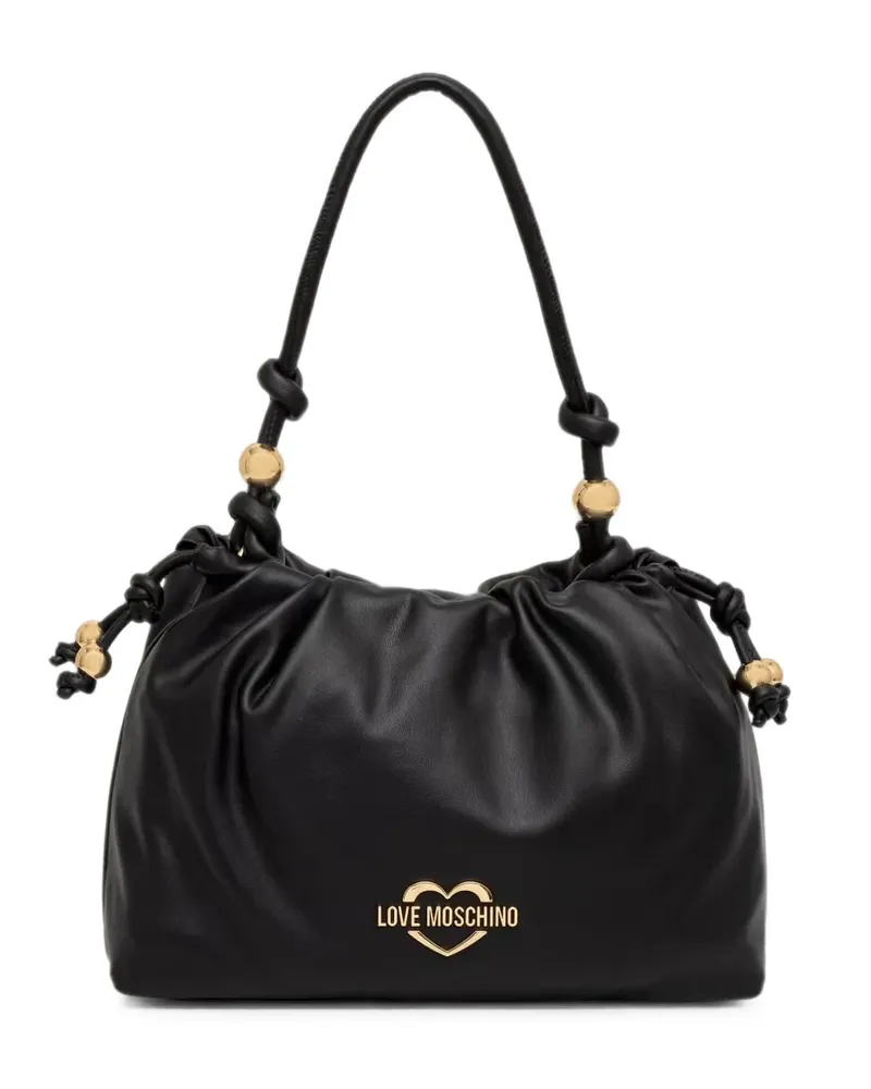 Moschino Tote Bag mit Perlen - Schwarz Schwarz